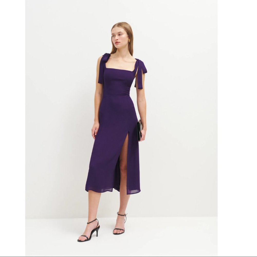Reformation Twilight Dress - Raisin